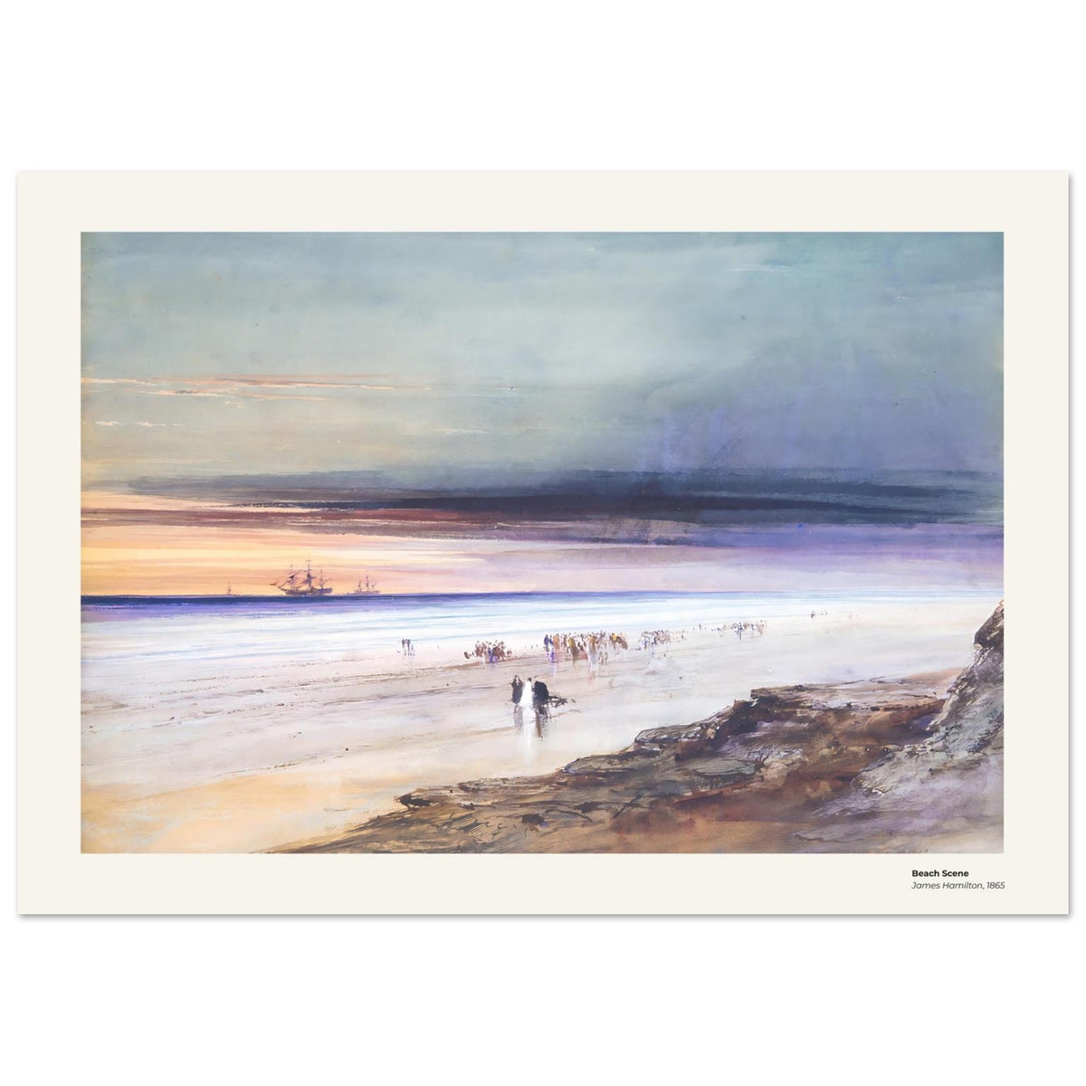 Scène de plage – James Hamilton, reproduction d'art