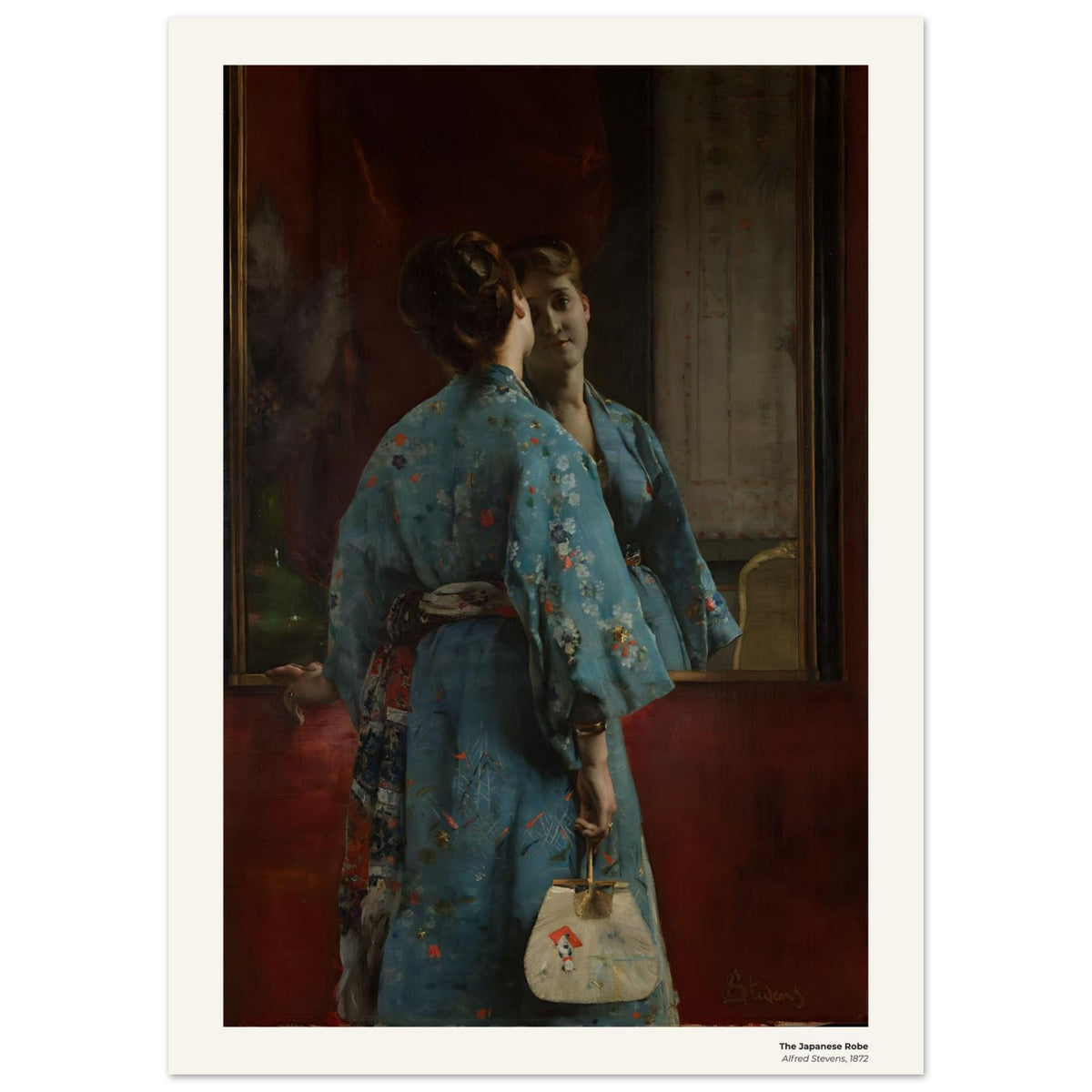 La robe japonaise – Alfred Stevens, détail de la reproduction