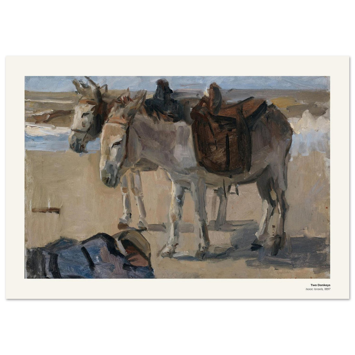 Deux ânes – Isaac Israëls, détail de la reproduction