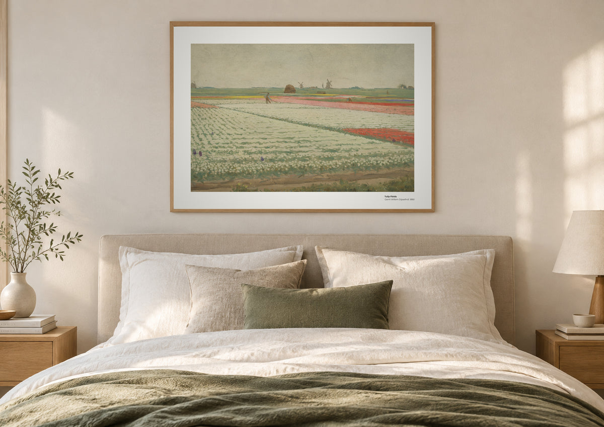 Champs de tulipes – Gerrit Willem Dijsselhof, aperçu encadré en situation
