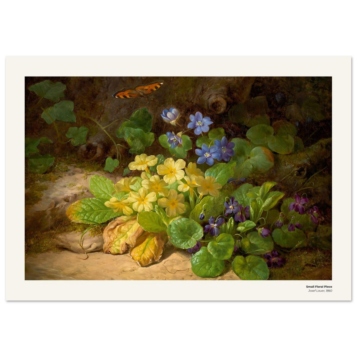 Petite composition florale – Josef Lauer, reproduction d'art