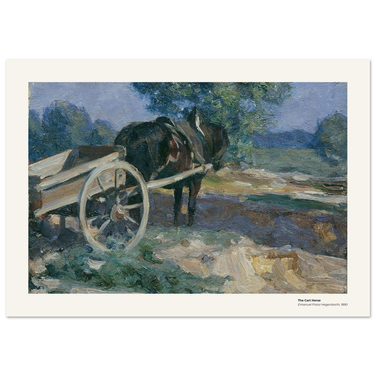 Le cheval de charrette – Emanuel Franz Hegenbarth, reproduction d'art