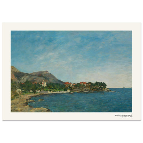 Beaulieu : La baie de Fourmis – Eugène Boudin, reproduction d'art