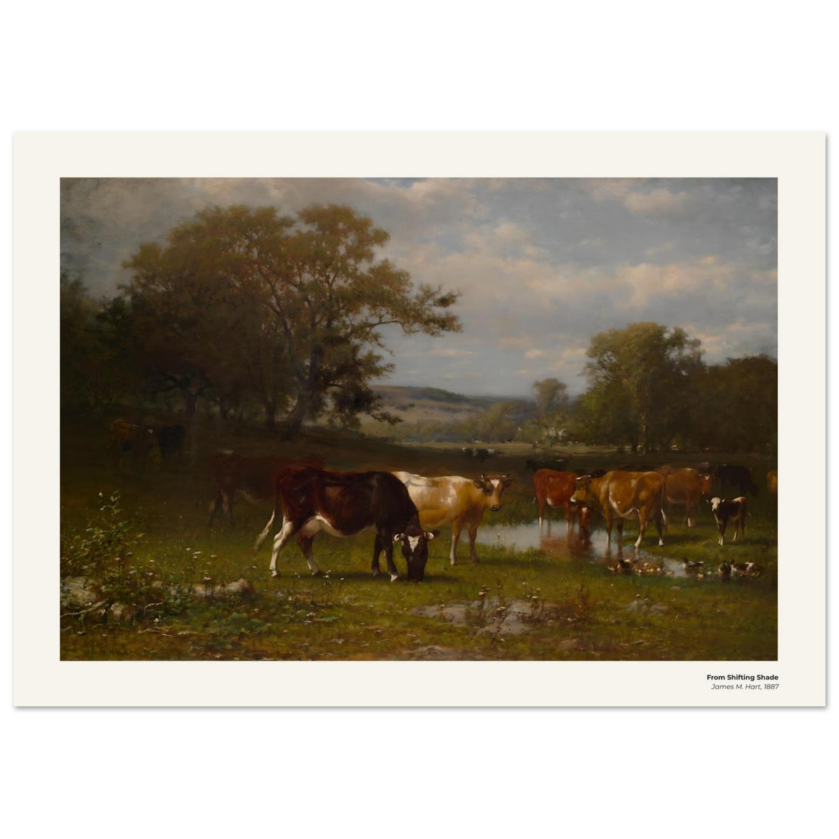 De l'ombre mouvante – James M. Hart, détail de la reproduction