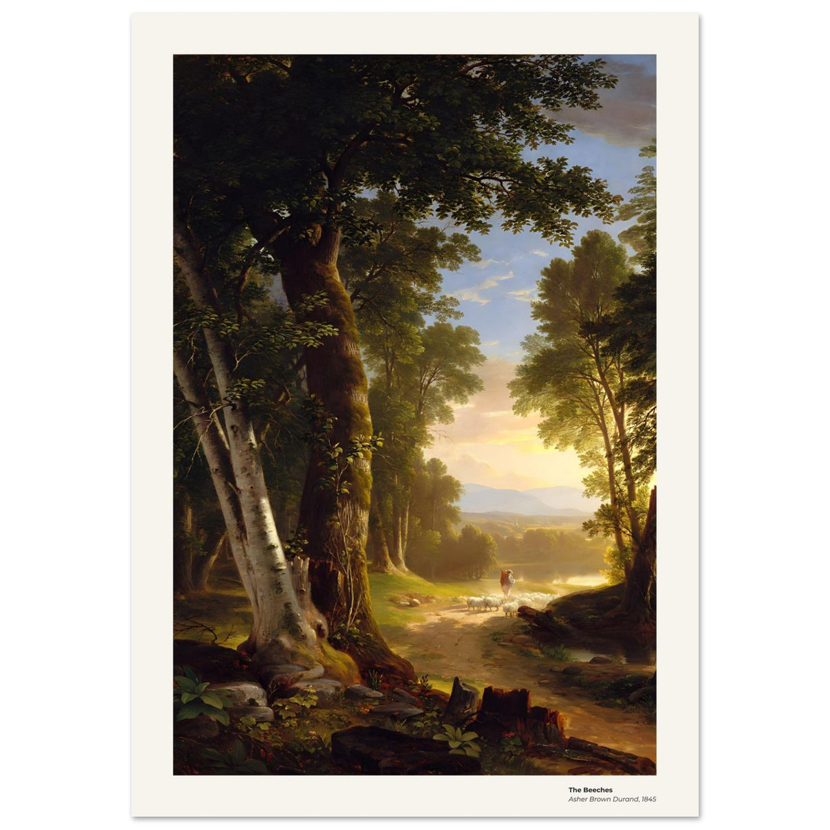 Les hêtres – Asher Brown Durand, reproduction d'art