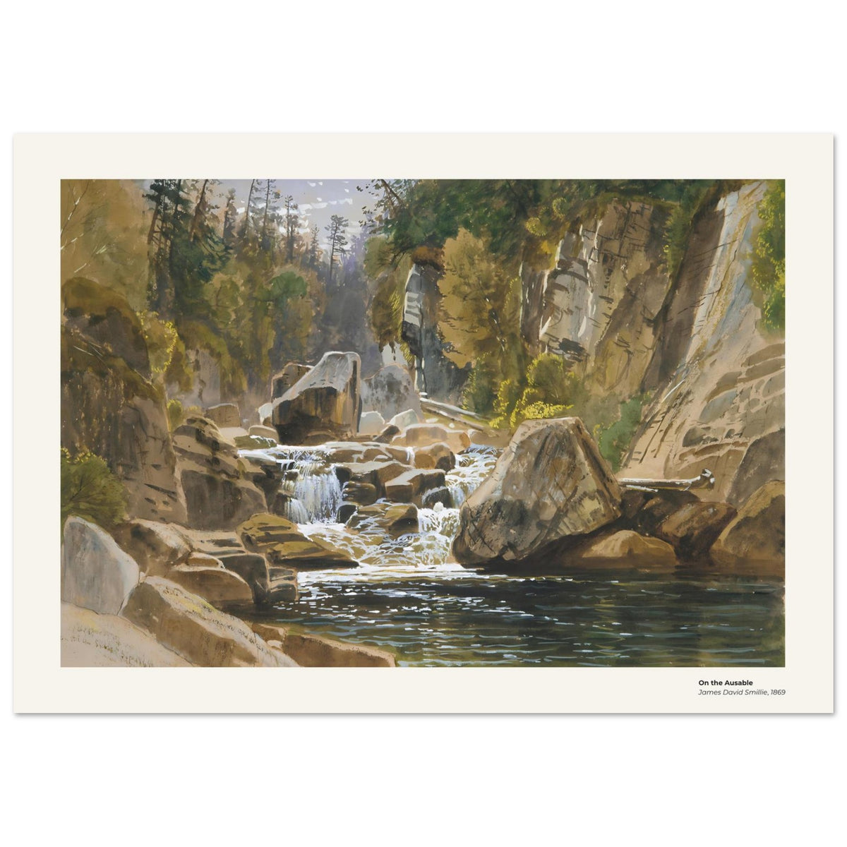 Sur l'Ausable – James David Smillie, détail de la reproduction