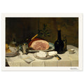 Nature morte au jambon – Philippe Rousseau, détail de la reproduction