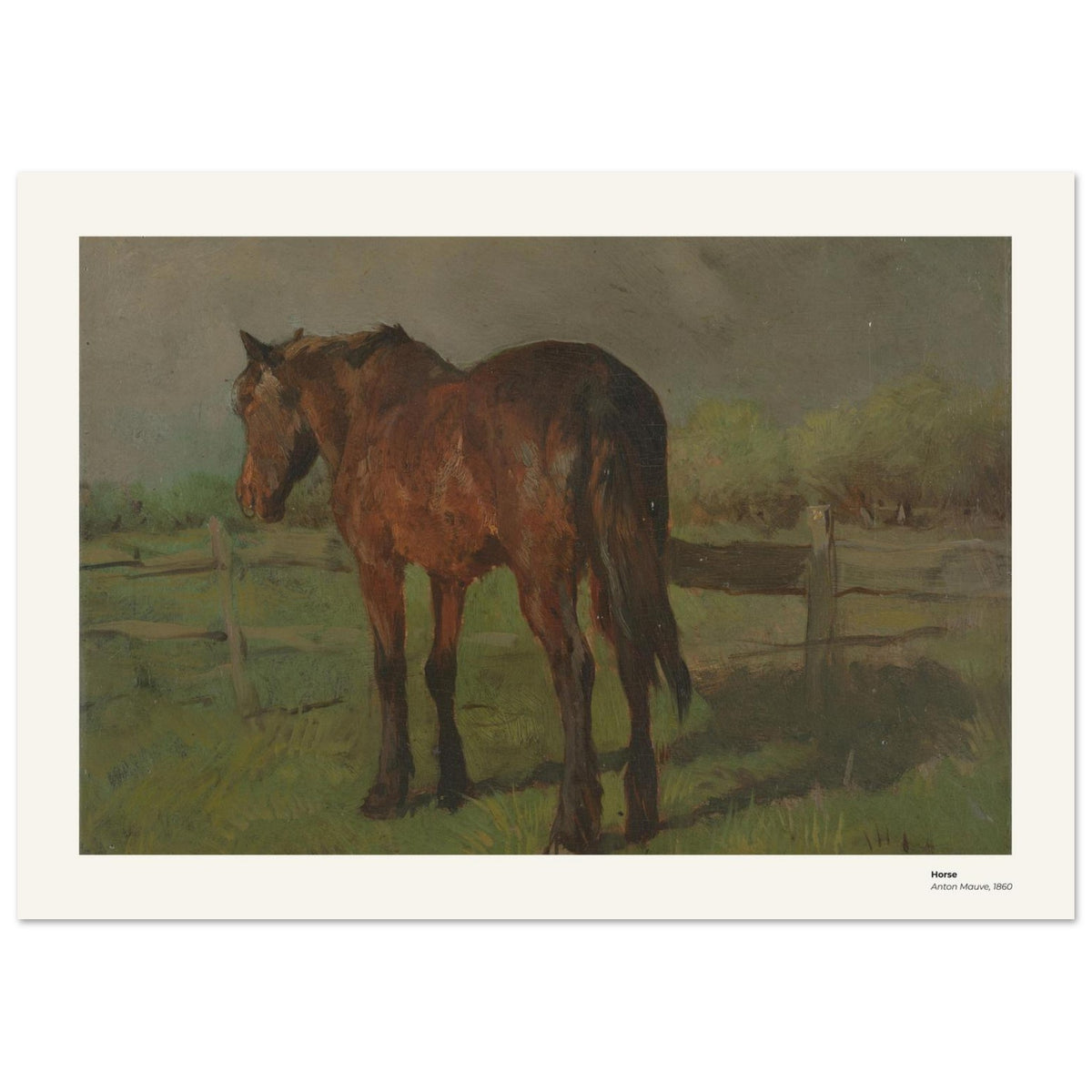 Cheval – Anton Mauve, détail de la reproduction