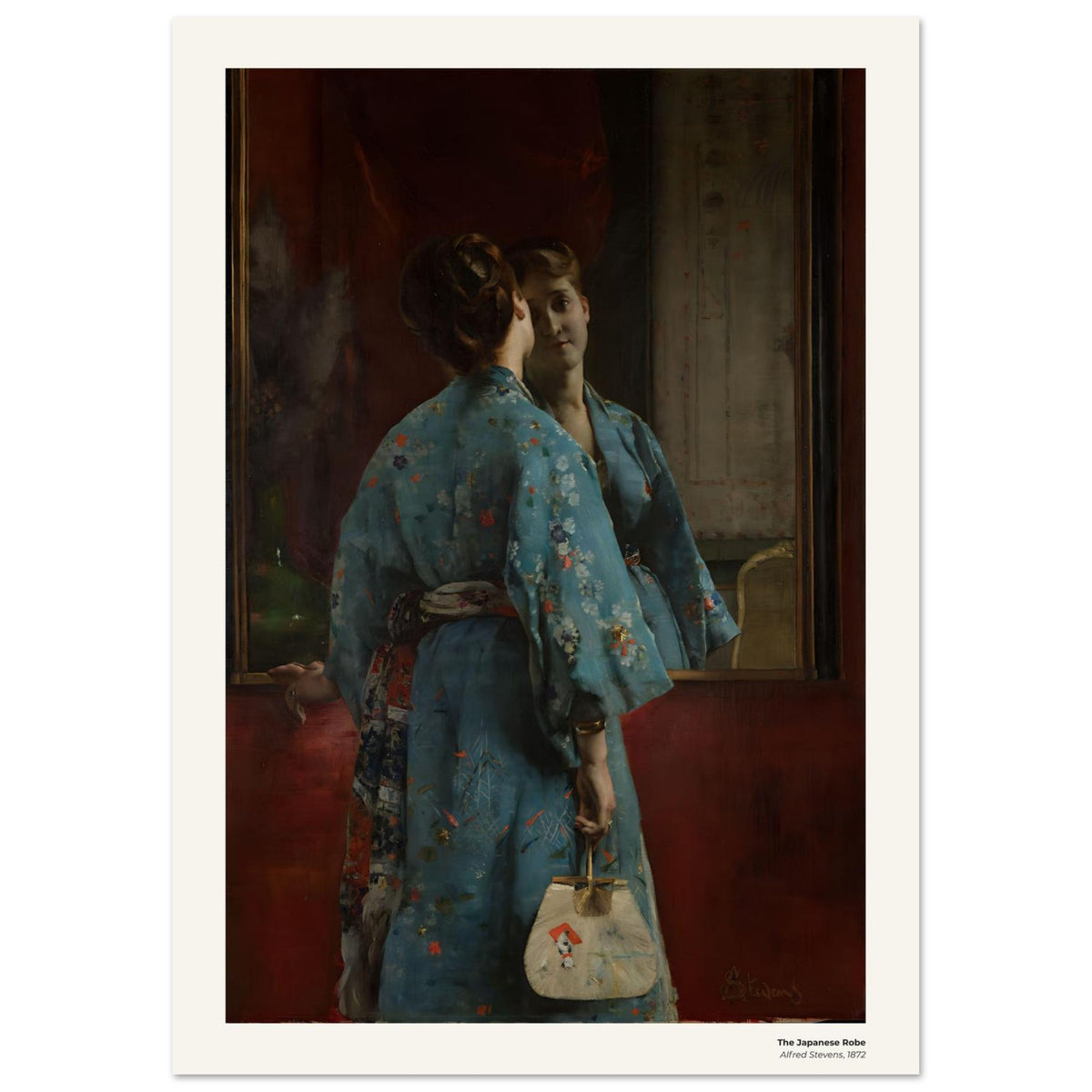 La robe japonaise – Alfred Stevens, détail de la reproduction