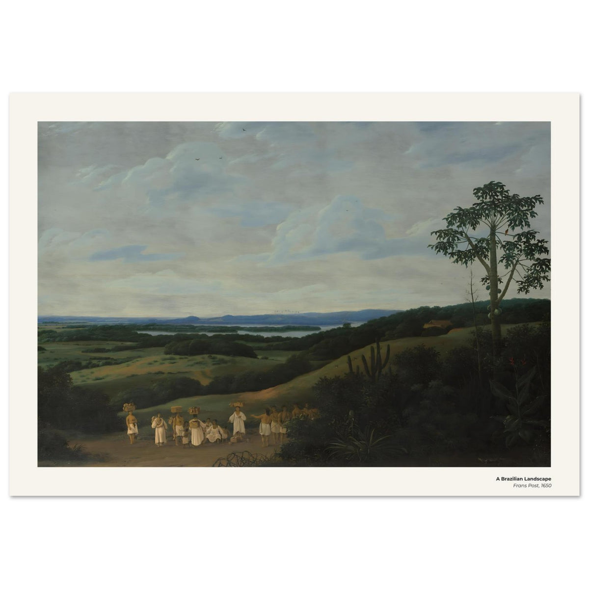 Un paysage brésilien – Frans Post, détail de la reproduction