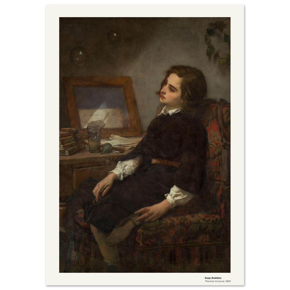 Bulles de savon – Thomas Couture, détail de la reproduction