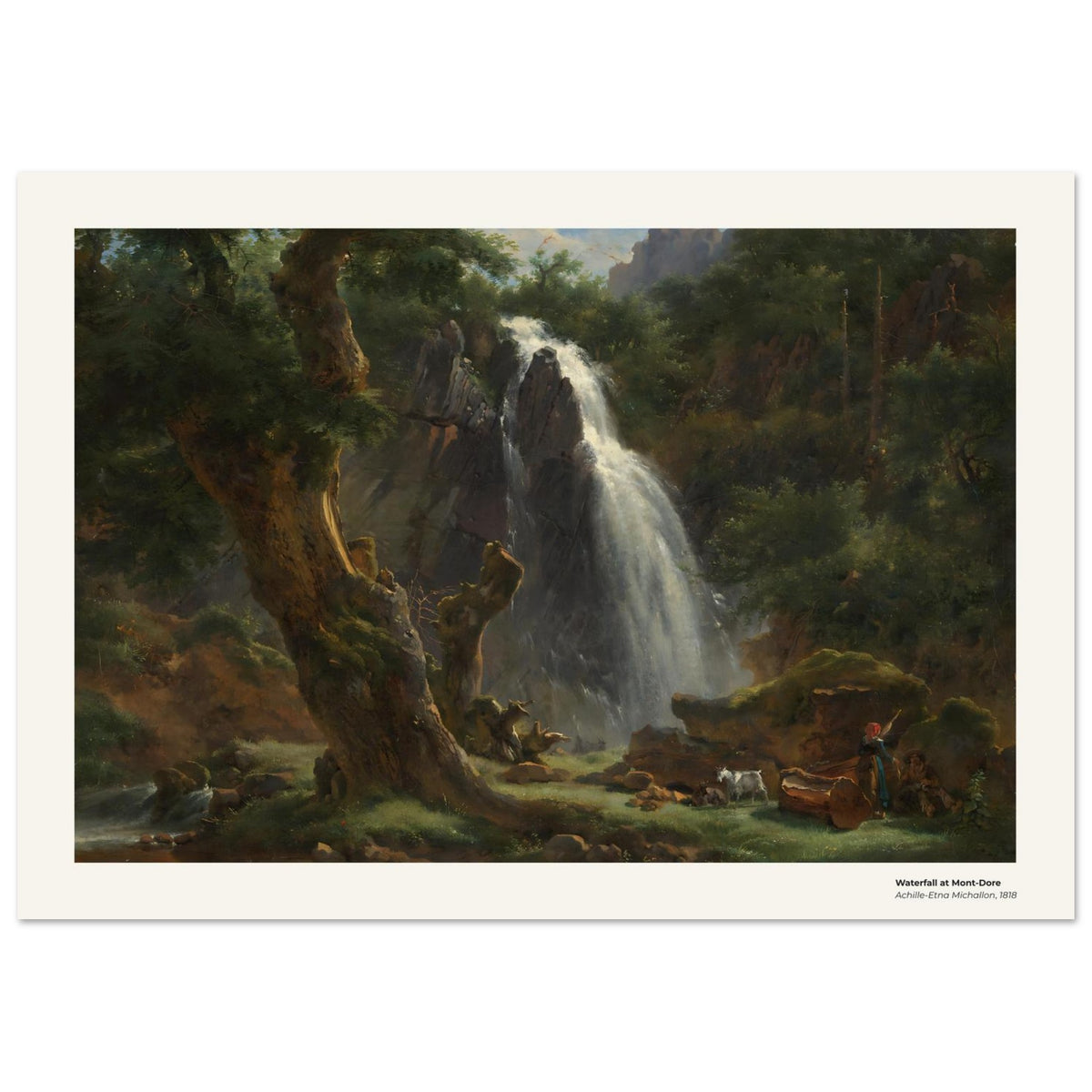 Cascade du Mont-Dore – Achille-Etna Michallon, détail de la reproduction